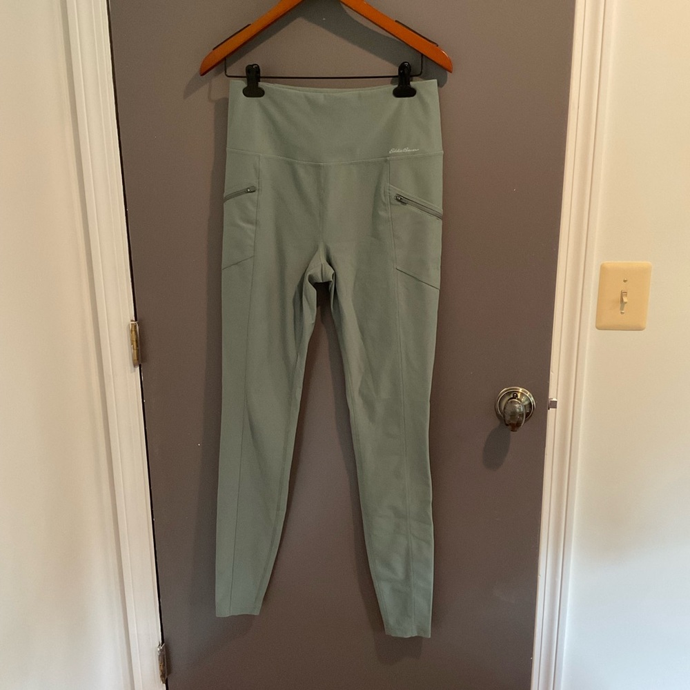 Eddie Bauer Women's Light Green Trail Running Leggings